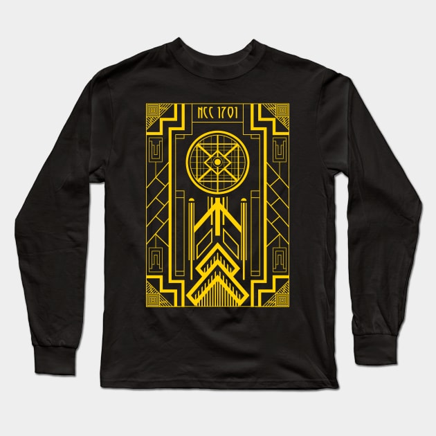 Art Deco Enterprise Long Sleeve T-Shirt by AdriansFinalFrontier